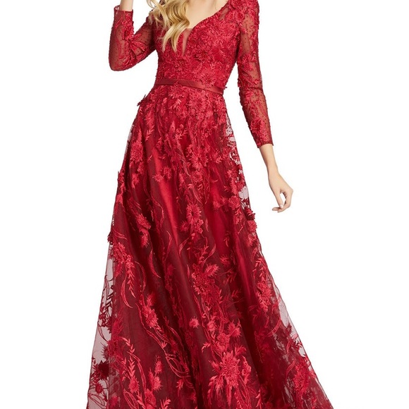 MAC DUGGAL RED DRESS - Picture 2 of 4